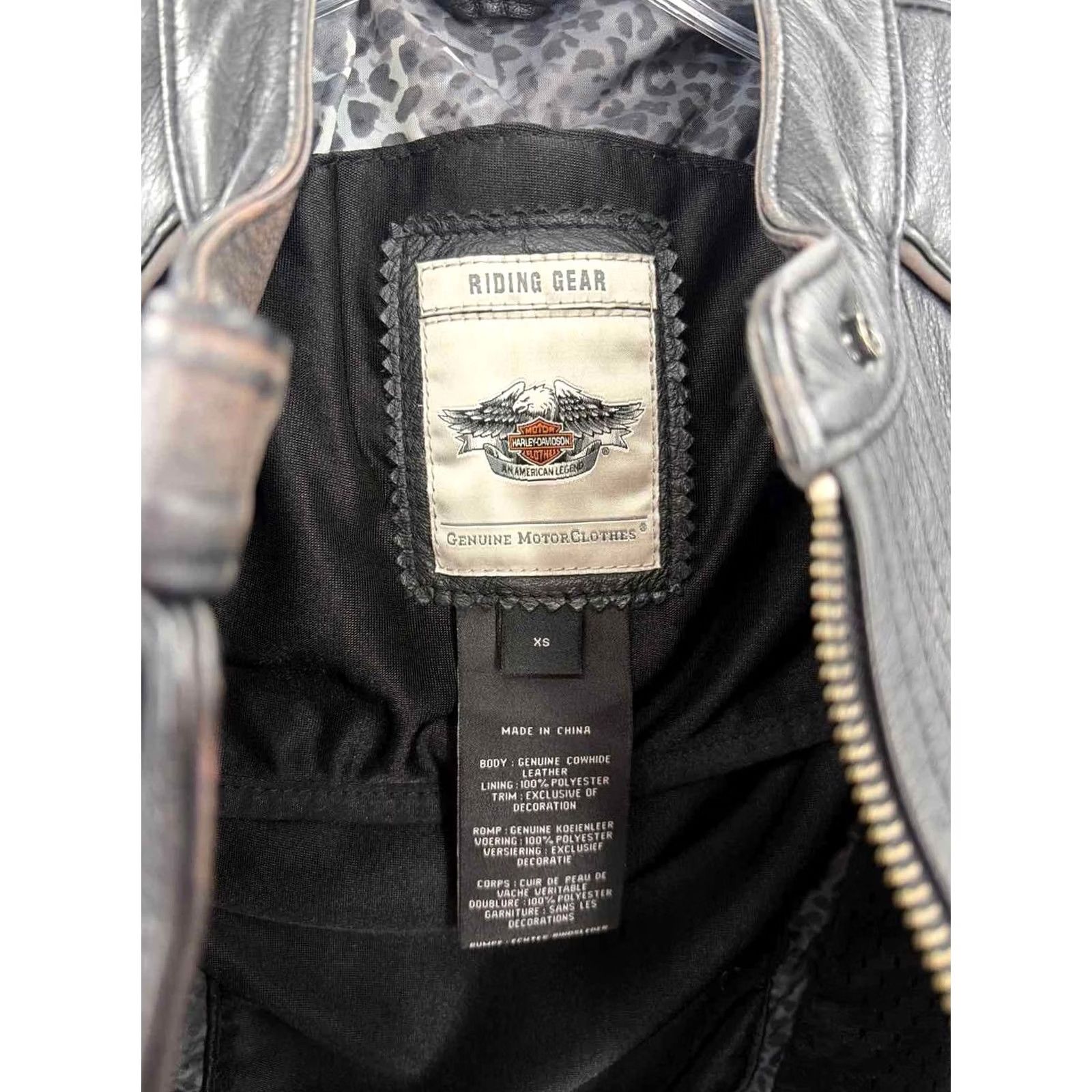 Harley Davidson Pre-Owned Harley Davidson XS Leather Zip Up Jacket Size XS / US 0-2 / IT 36-38 - 6 Thumbnail