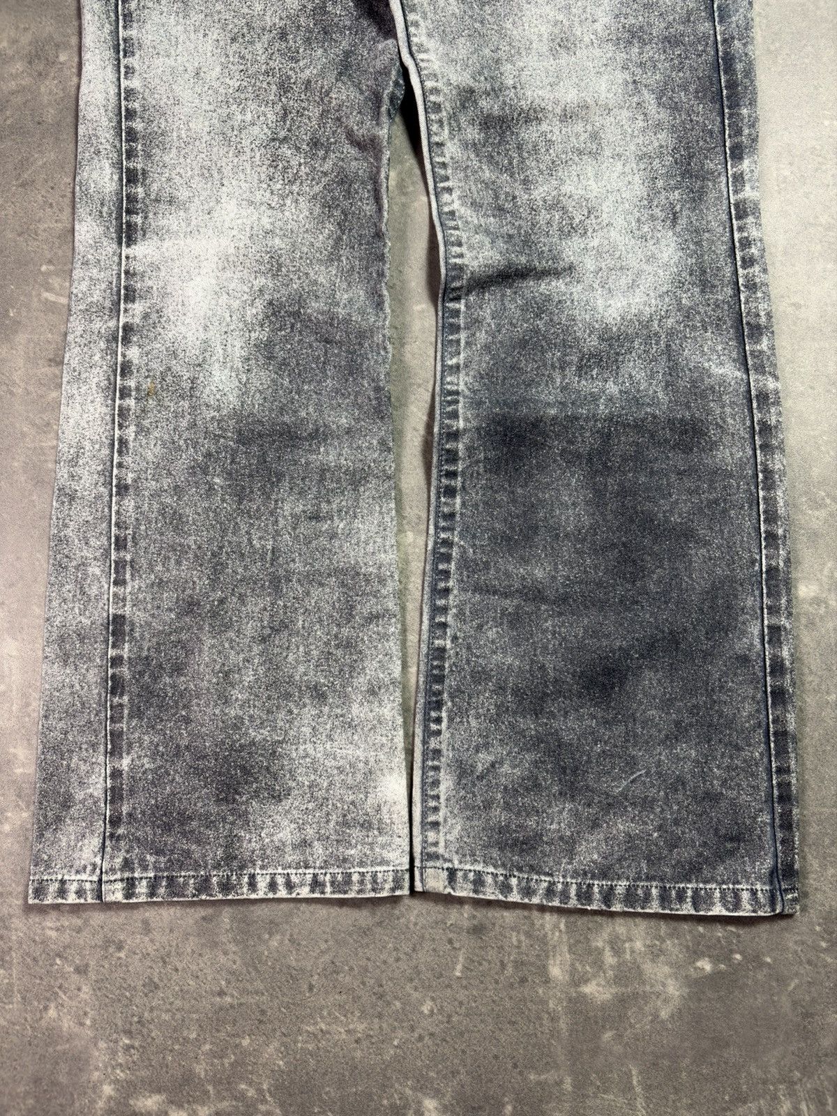 Just Cavalli 00s Just Cavalli Trompe L’oeil Faded Flared Gray Denim Jeans Size US 29 - 4 Thumbnail