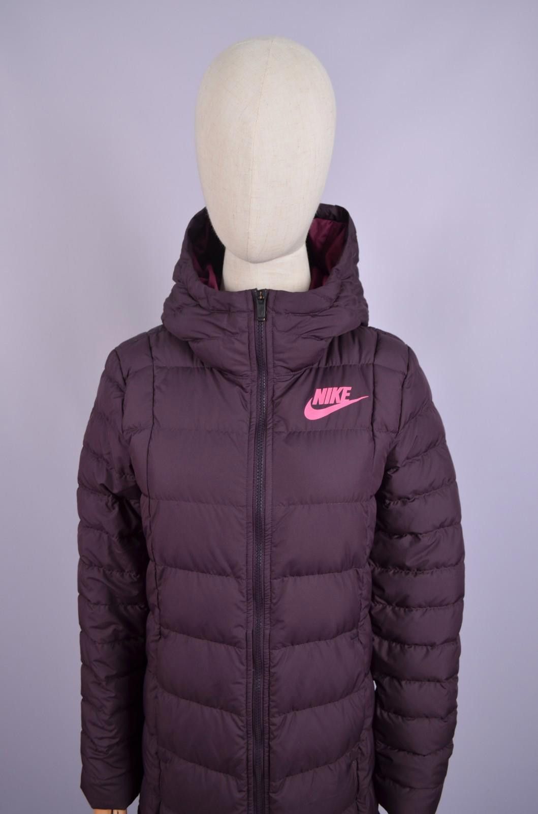 Womens Nike NSW Down Fill Parka Hooded Jacket Size XS Purple