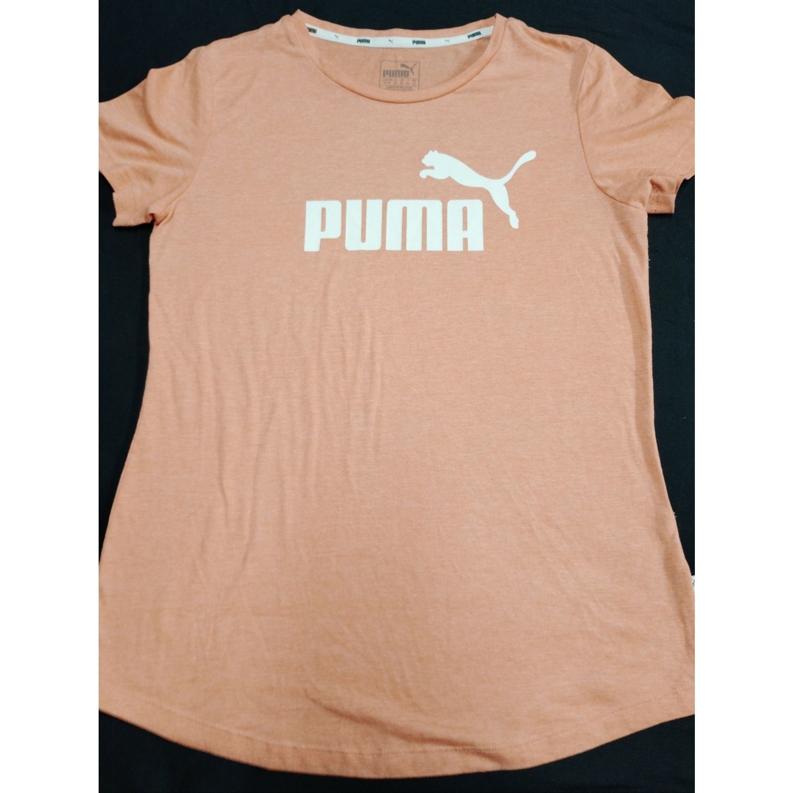 Puma PUMA Peach Short Sleeve Logo Tee Size M / US 6-8 / IT 42-44 - 1 Thumbnail