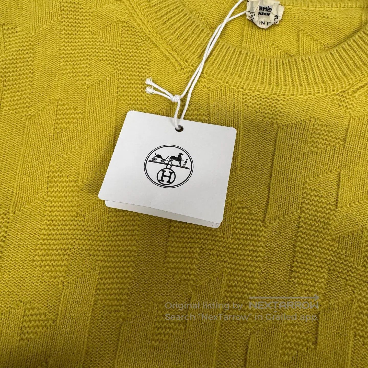 Hermes Hermes Large H-pattern jacquard round-neck knit sweater| Size L / US 10 / IT 46 - 4 Thumbnail