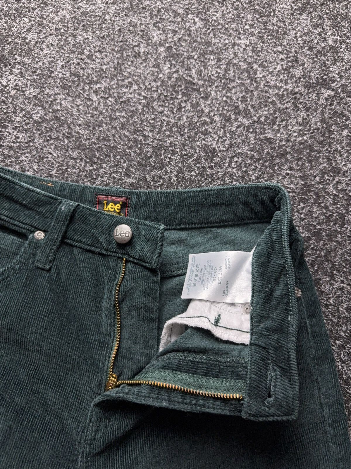 Lee 00s Lee CAROL Corduroy Pants Green Straight Y2K Women W27 Size 27" / US 4 / IT 40 - 8 Thumbnail