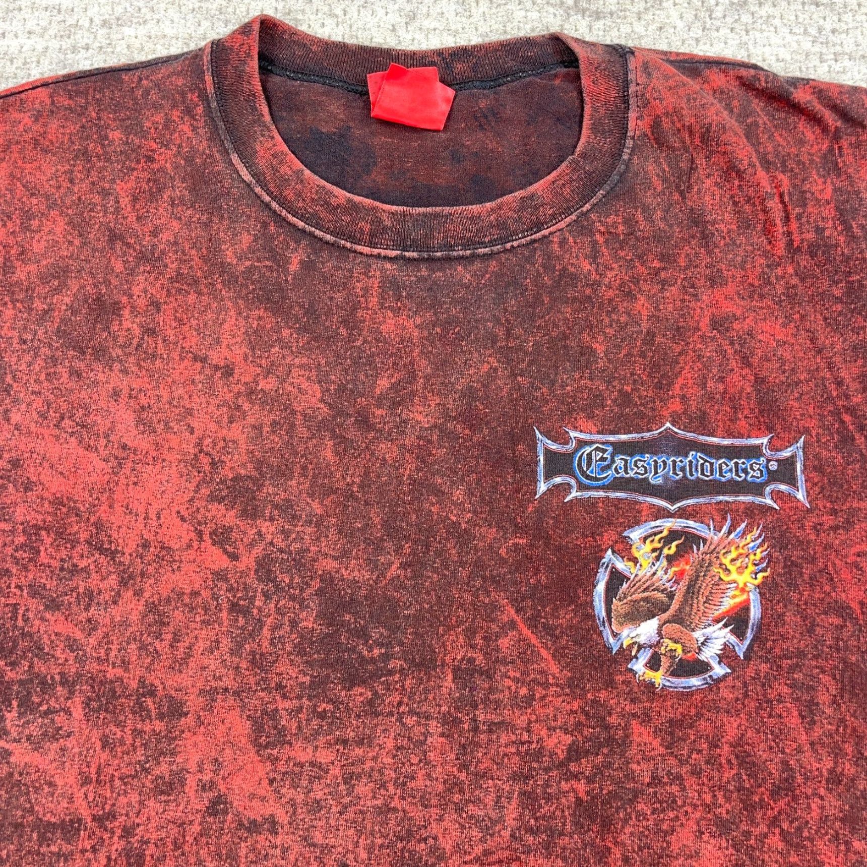 Anvil Easyriders Shirt Men XL Red Tank Top Biker Eagle Fire Flames Iron Cross Tie Dye Graphic Print Vintage Anvil T-Shirt USA 80s Motorcycle Logo Mens Size US XL / EU 56 / 4 - 3 Thumbnail