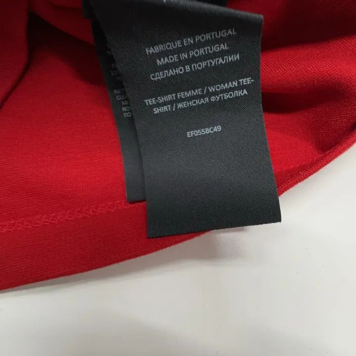 Balmain Balmain Red Logo Short Sleeve T-Shirt for Women -2507 Size S / US 4 / IT 40 - 6 Thumbnail