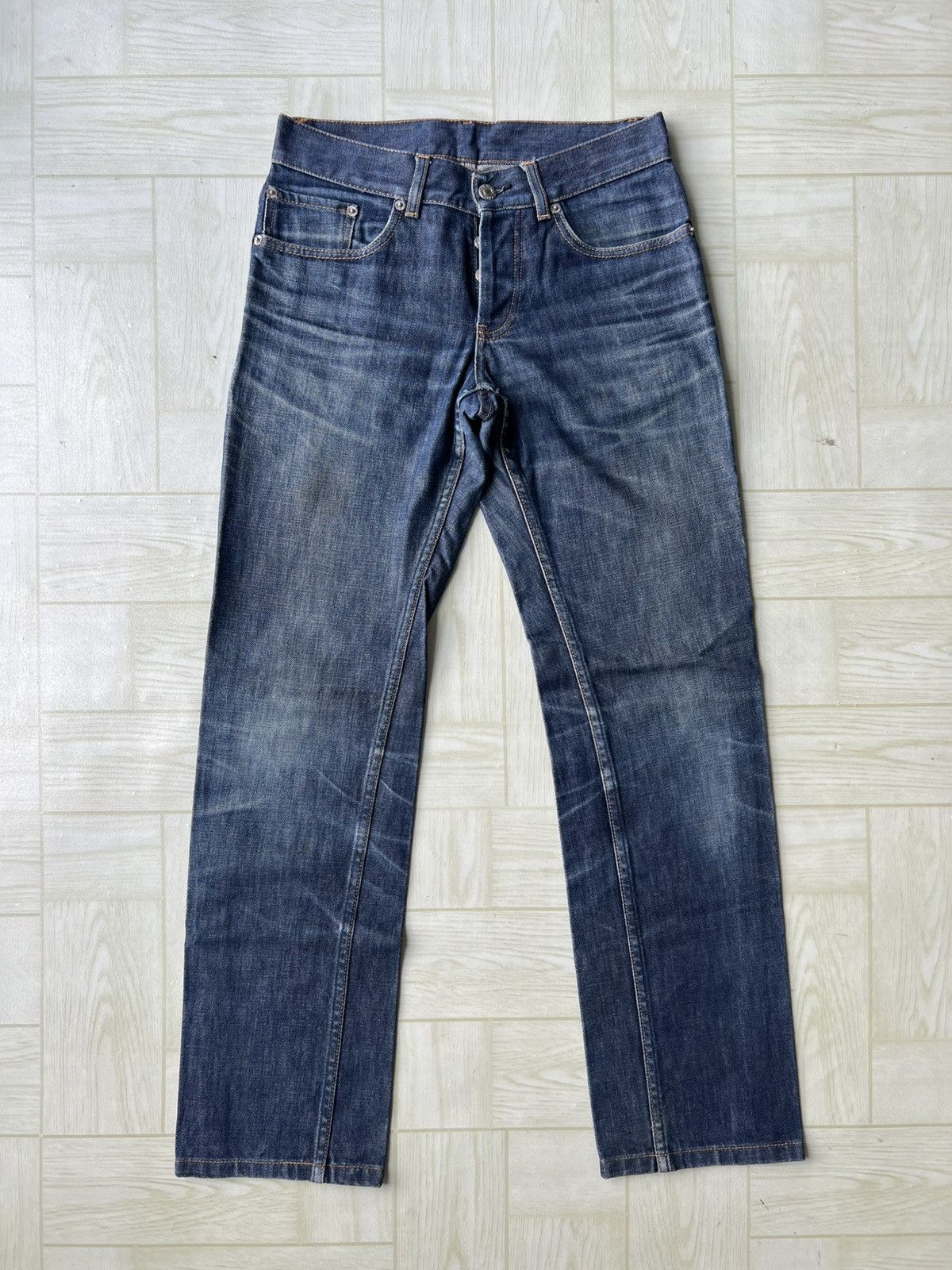 Helmut Lang 1998 Helmut Lang Treat Raw Denim Low Waist Contour Fit Jeans Size US 28 / EU 44 - 1 Thumbnail