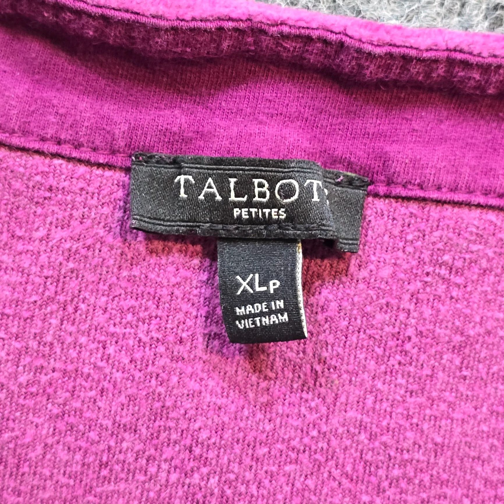 Talbots Talbots Top Womens XL Petite Purple Velour Sweater Long Sleeve Buttons Casual Size XL / US 12-14 / IT 48-50 - 4 Thumbnail