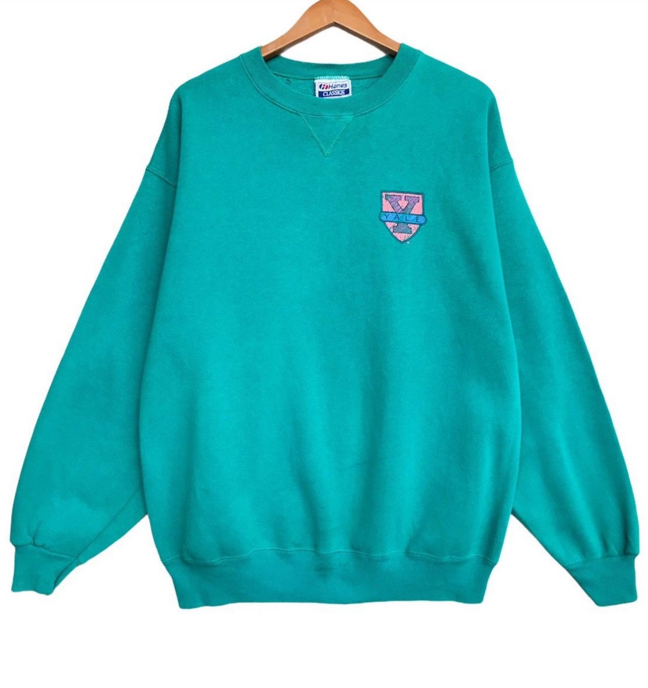 Vintage Vintage 90's University Yale Big Logo Baggy Boxy Sweatshirt Size US M / EU 48-50 / 2 - 2 Thumbnail