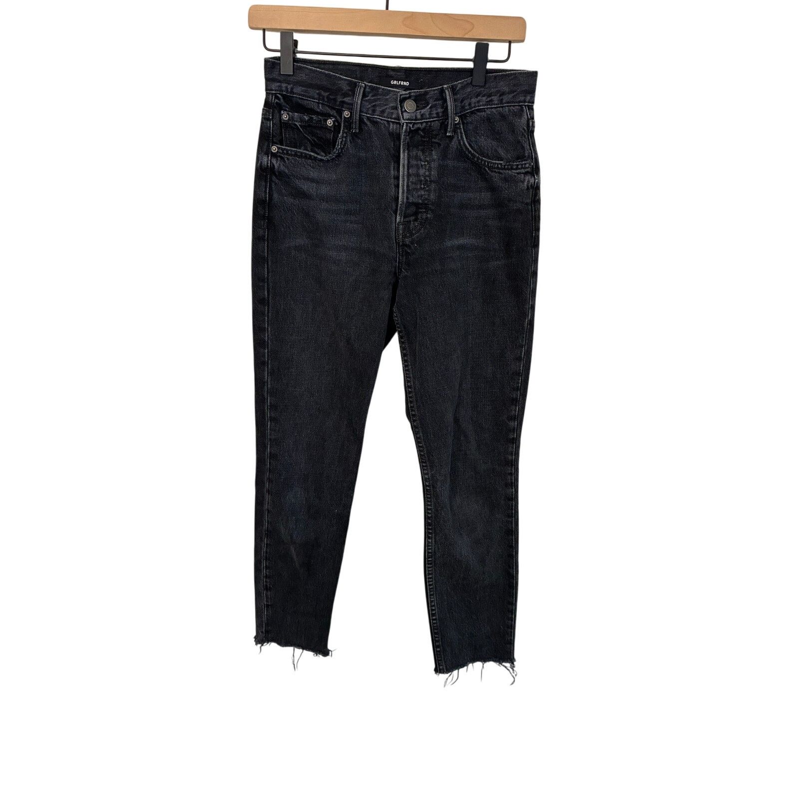 GRLFRND GRLFRND Karolina High Rise Straight Crop Black Casual Size 25" / US 0 / IT 36 - 2 Thumbnail