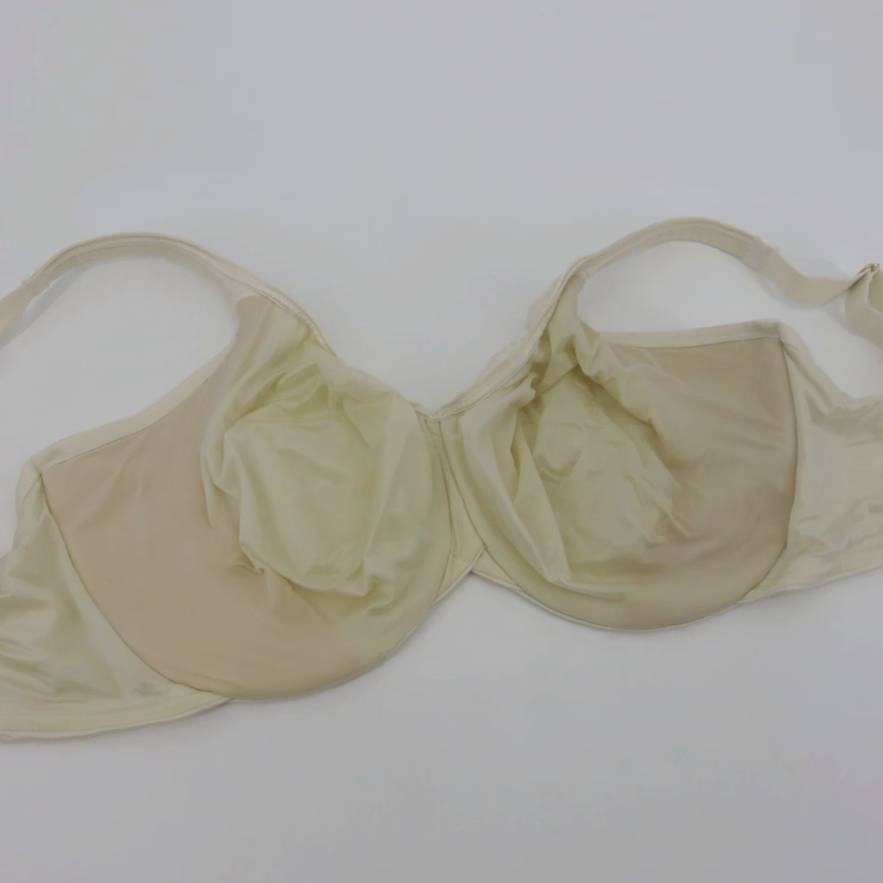 Vintage Lilyette Bra 40DDD Cream Lace Underwire Unlined Minimizer Plus Size 40D DD D? Size ONE SIZE - 7 Thumbnail