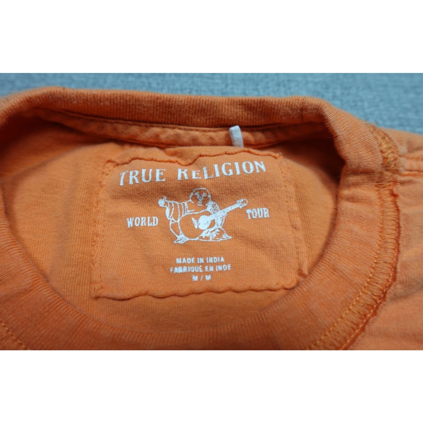True Religion True Religion Shirt Mens M Orange World Tour Logo Cotton Crew Neck Short Sleeve Embroidered Retro Style Size US M / EU 48-50 / 2 - 2 Thumbnail