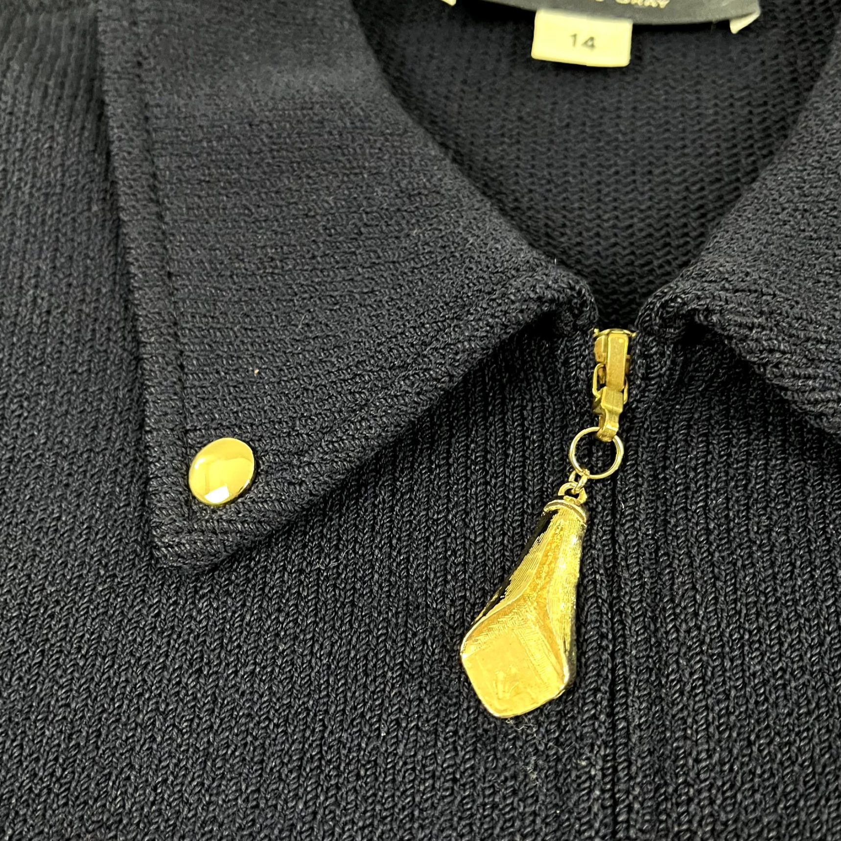 St. John VINTAGE ST. JOHN Womens Sweater Size 14 Blue Wool Knit Full Zip Pockets Preppy Classic Size XL / US 12-14 / IT 48-50 - 3 Thumbnail