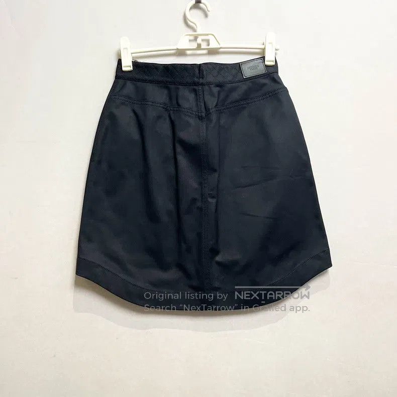Hermes Hermes Gingham Check Solid Color Casual Short Skirt - Blac Size 24" / US 00 / IT 34 - 2 Thumbnail