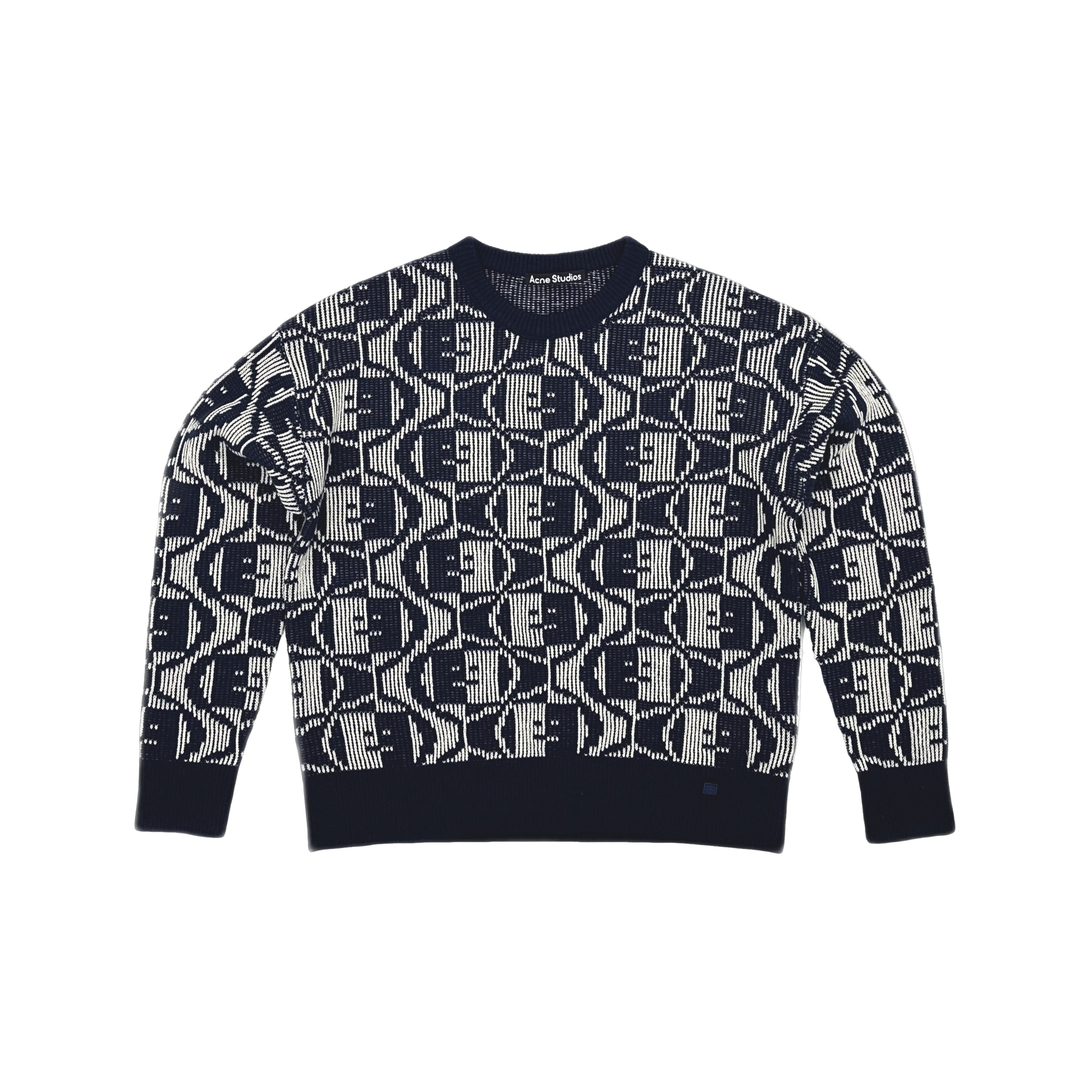 Acne Studios Acne Studios Face Jacquard Wool Blend Sweater XS Size US XS / EU 42 / 0 - 1 Thumbnail
