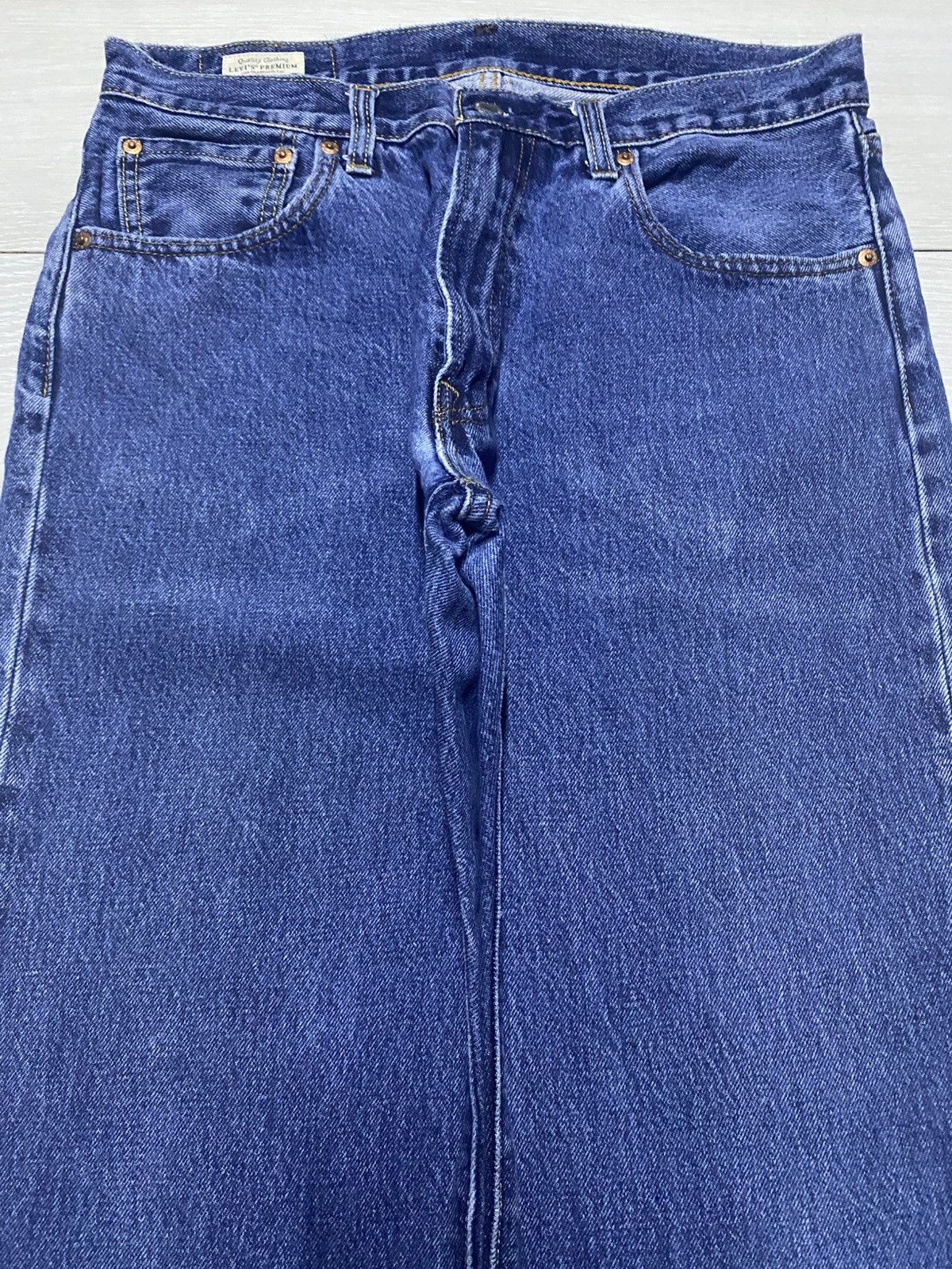 Levi's Vintage Levis Big E Blue Wash Distressed Loose Jeans Size US 32 / EU 48 - 3 Thumbnail