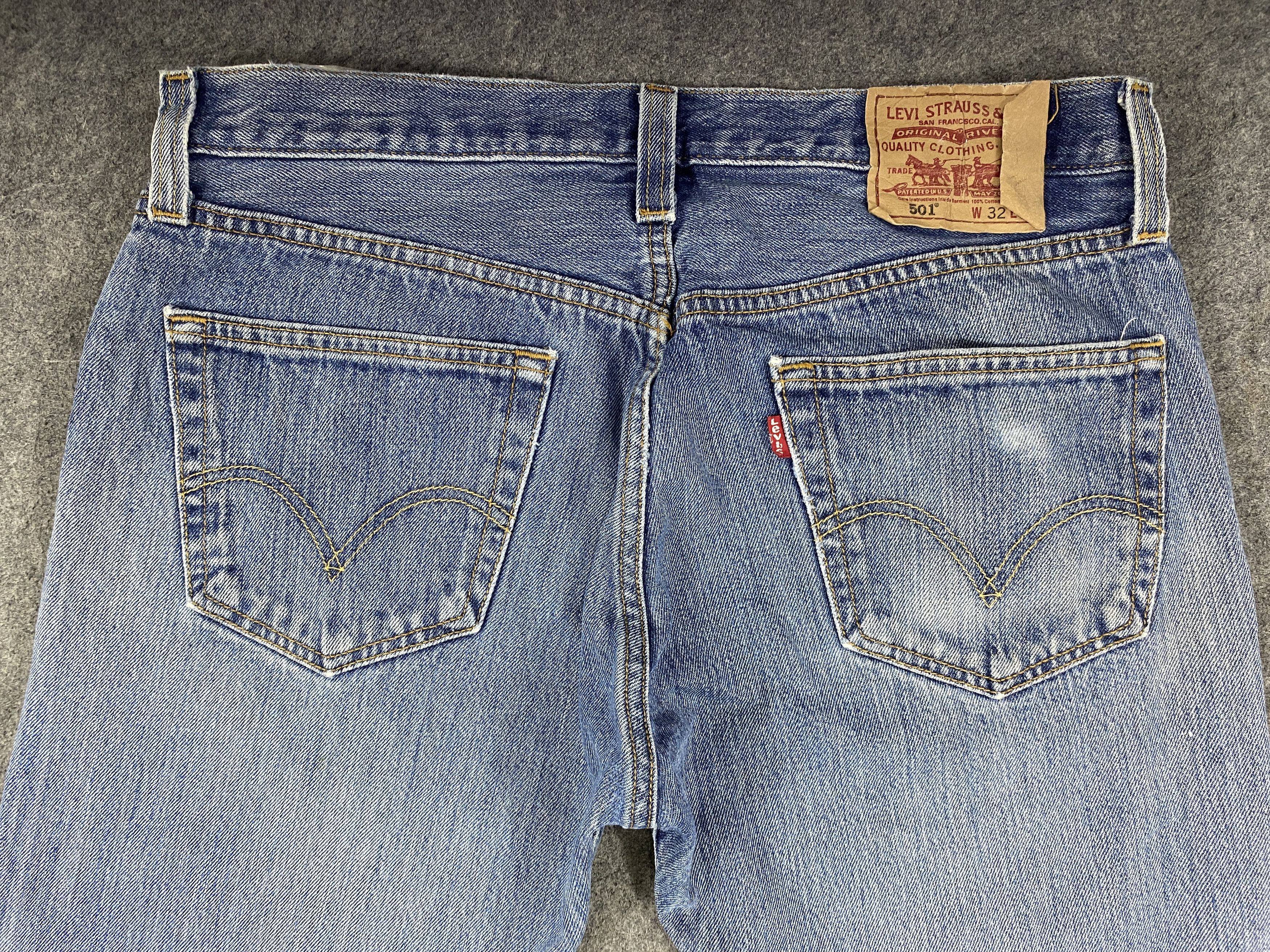 Levi's Distressed Blue Vintage Levi's 501 33x29 Denim -JN2228 Size US 33 - 4 Thumbnail