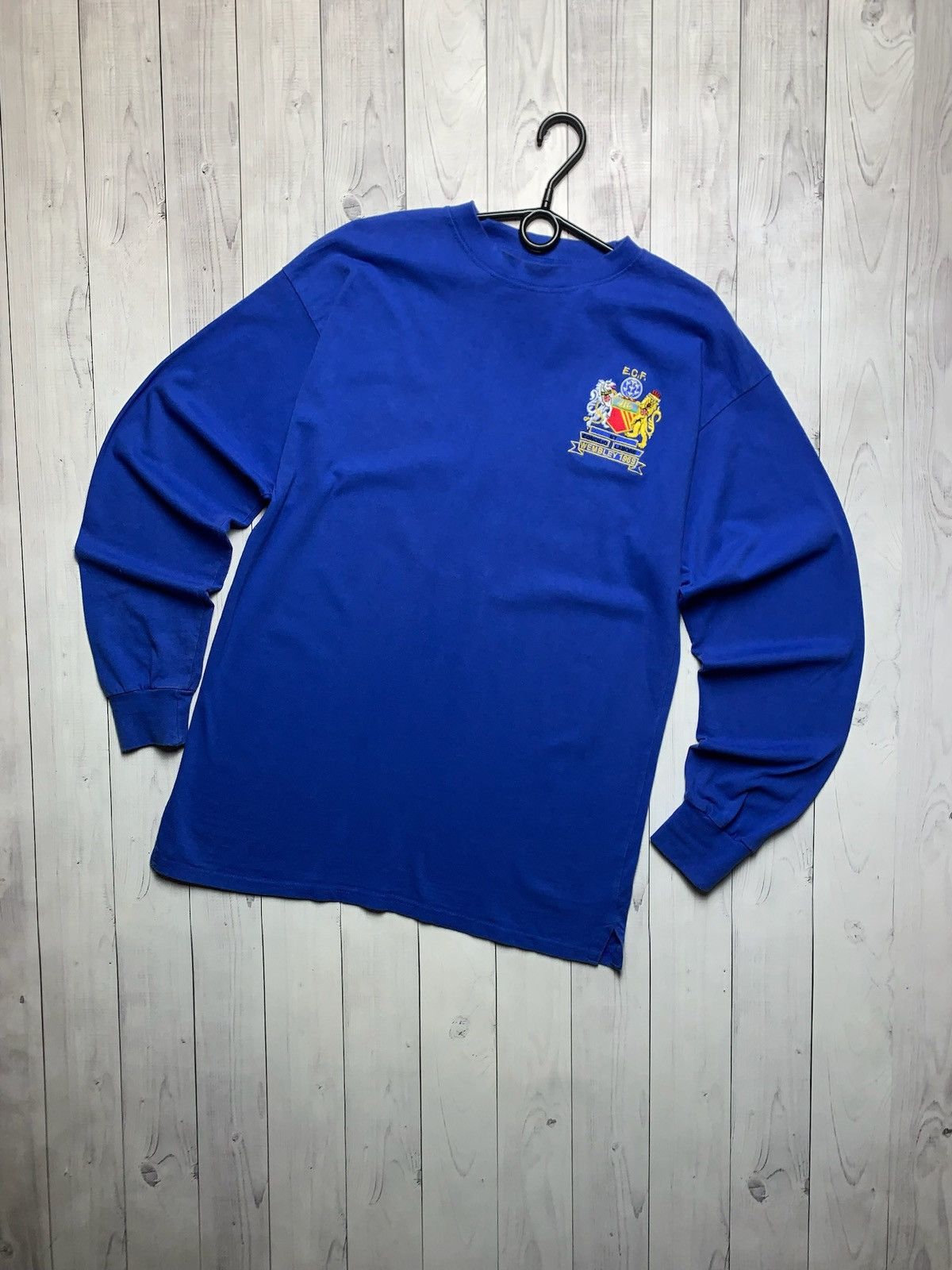 Vintage Vintage Manchester United blue long sleeve jersey shirt L Size US L / EU 52-54 / 3 - 1 Thumbnail