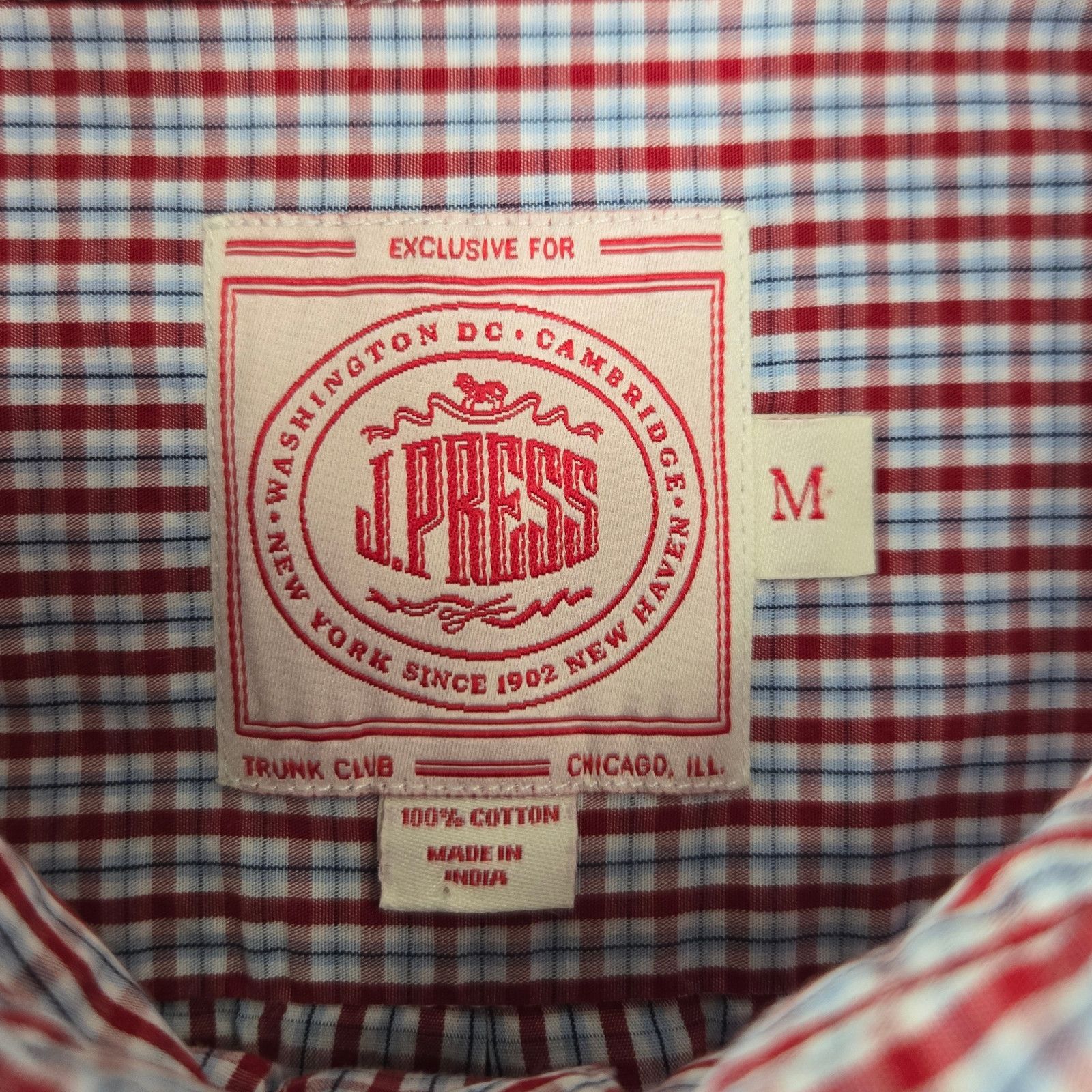 Other J.Press Red Blue Check Button Down Shirt Medium Size US M / EU 48-50 / 2 - 4 Thumbnail