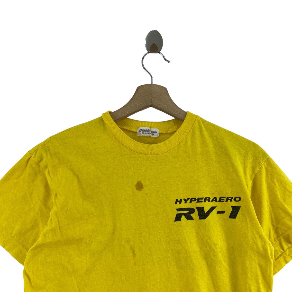 Vintage Vintage HYPERAERO RV-1 Print BRIDGESTONE Motorsport Yellow Size US S / EU 44-46 / 1 - 2 Thumbnail