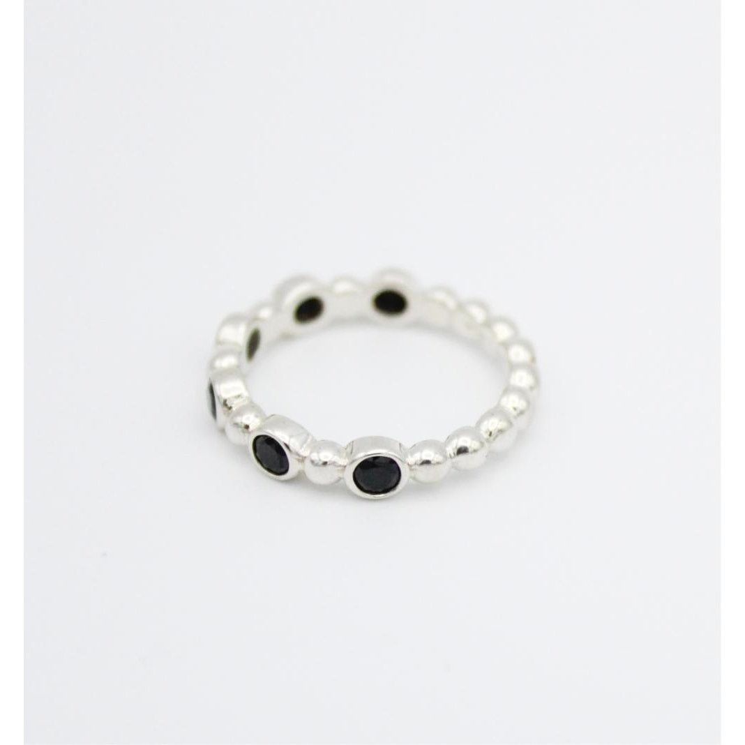 Tiffany & Co. TIFFANY & CO Sterling Silver Ziegfeld Black Spinel Band Ring Size ONE SIZE - 5 Thumbnail