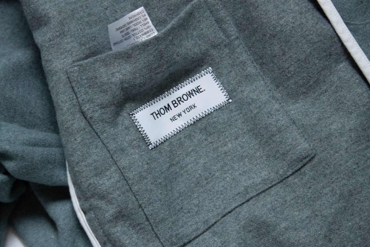 Thom Browne Thom Browne, Steel blue cashmere and wool overshirt Size US XL / EU 56 / 4 - 7 Thumbnail