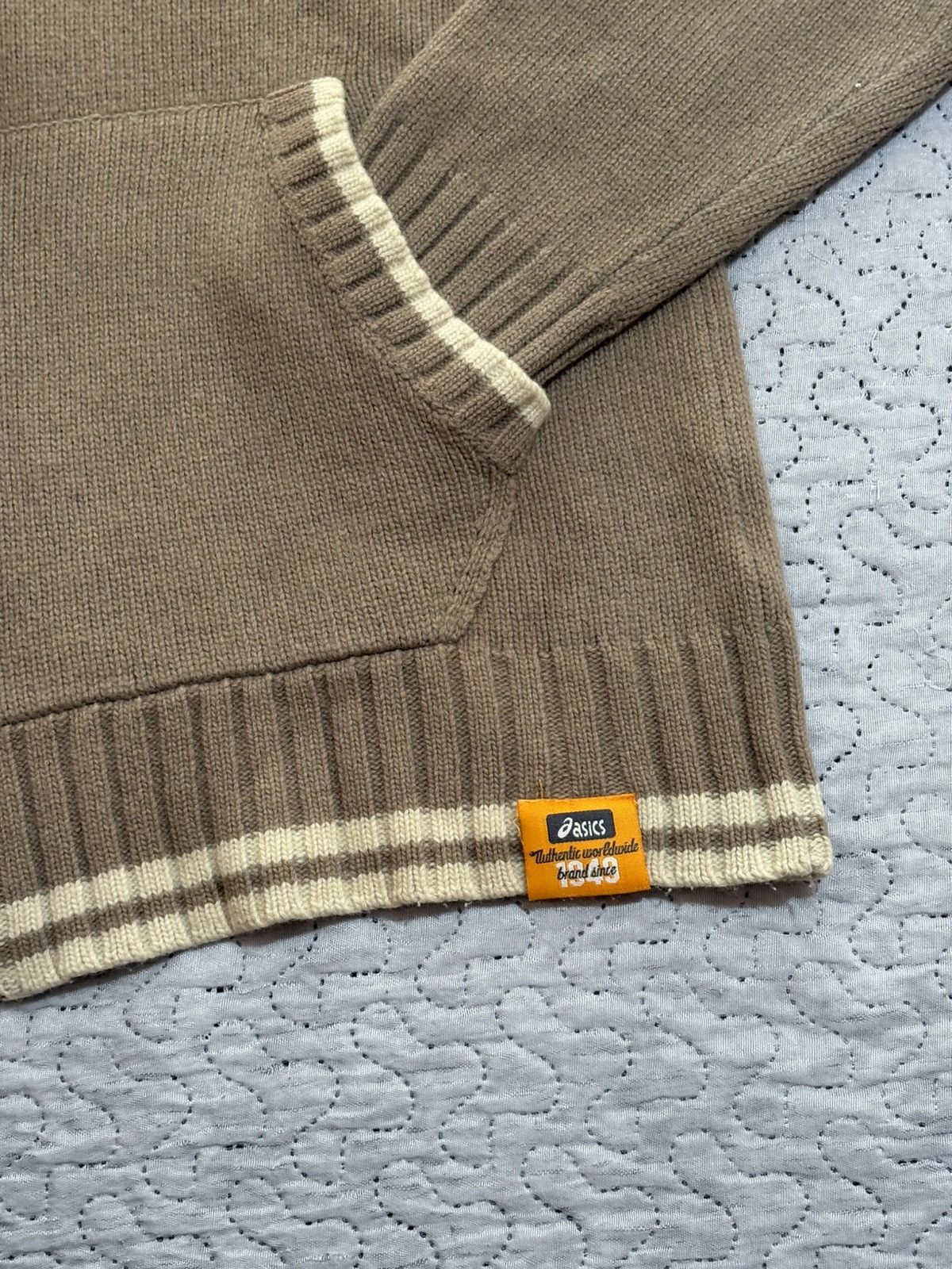 Asics 90s wool hooded asics zip sweatshirt Size US XL / EU 56 / 4 - 3 Thumbnail