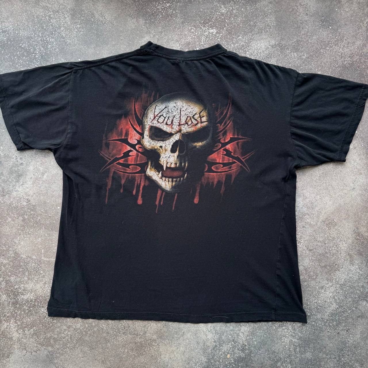 Vintage Spiral Y2K Vintage Faded Cotton T-Shirt (Affliction style) Size US XL / EU 56 / 4 - 8 Thumbnail