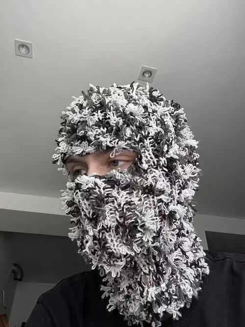 Other Handmade Distressed Knit Balaclava Face Mask Ski Mask Size ONE SIZE - 4 Thumbnail