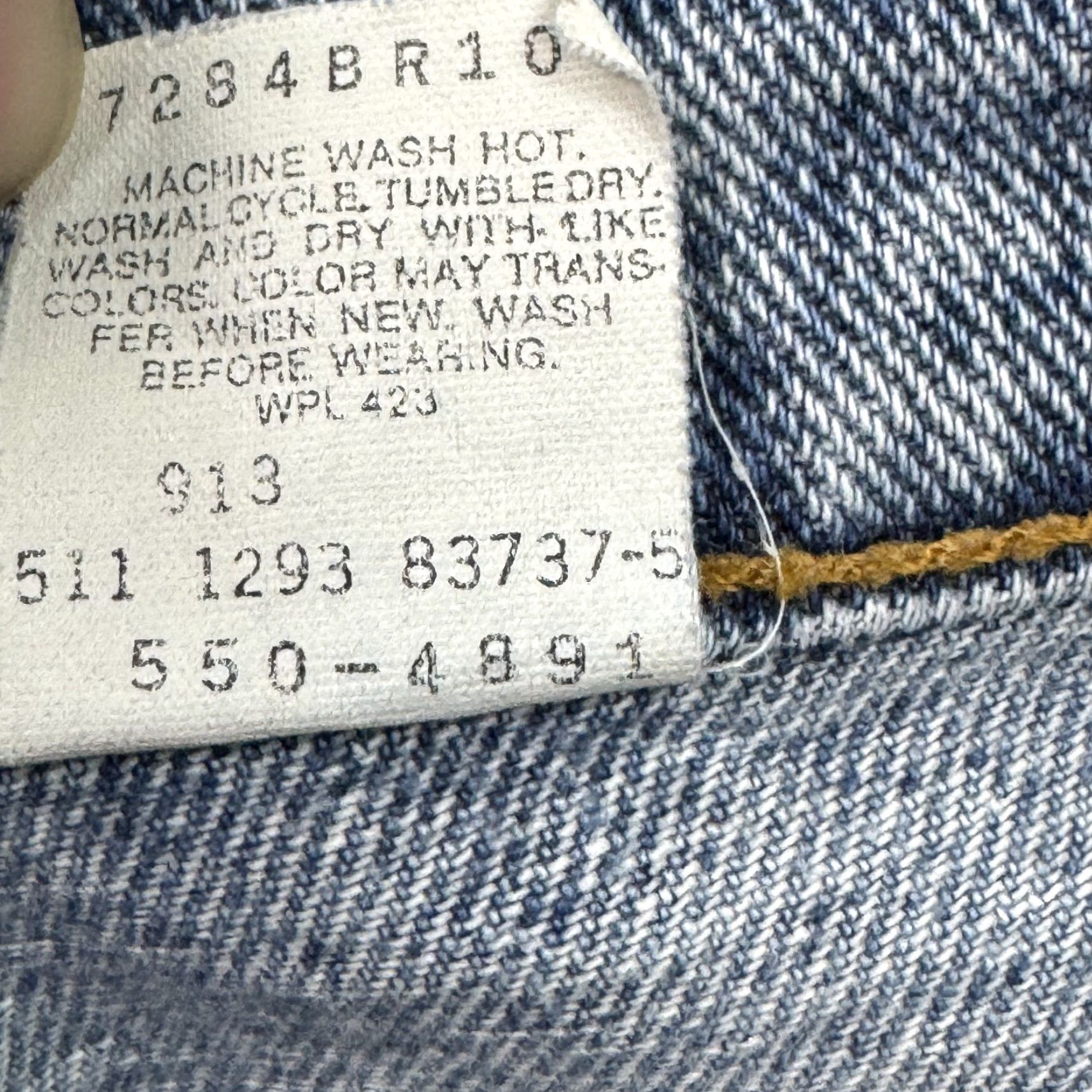 Levi's VINTAGE Levi's Jeans Mens 36x30 Blue 90s Denim Distressed 550 38x30 Levis 500 Series 5-Pocket Mens Jeans Size US 38 / EU 54 - 6 Thumbnail