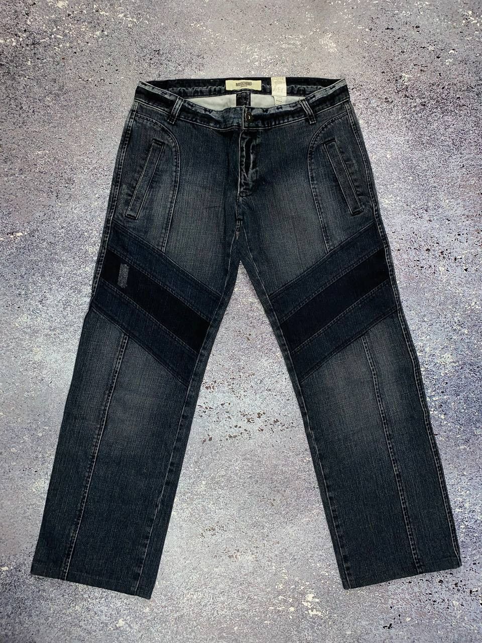 Japanese Brand Vintage Moschino Peace Love Flared Denim Jeans Pants Pants Size US 34 / EU 50 - 1 Thumbnail