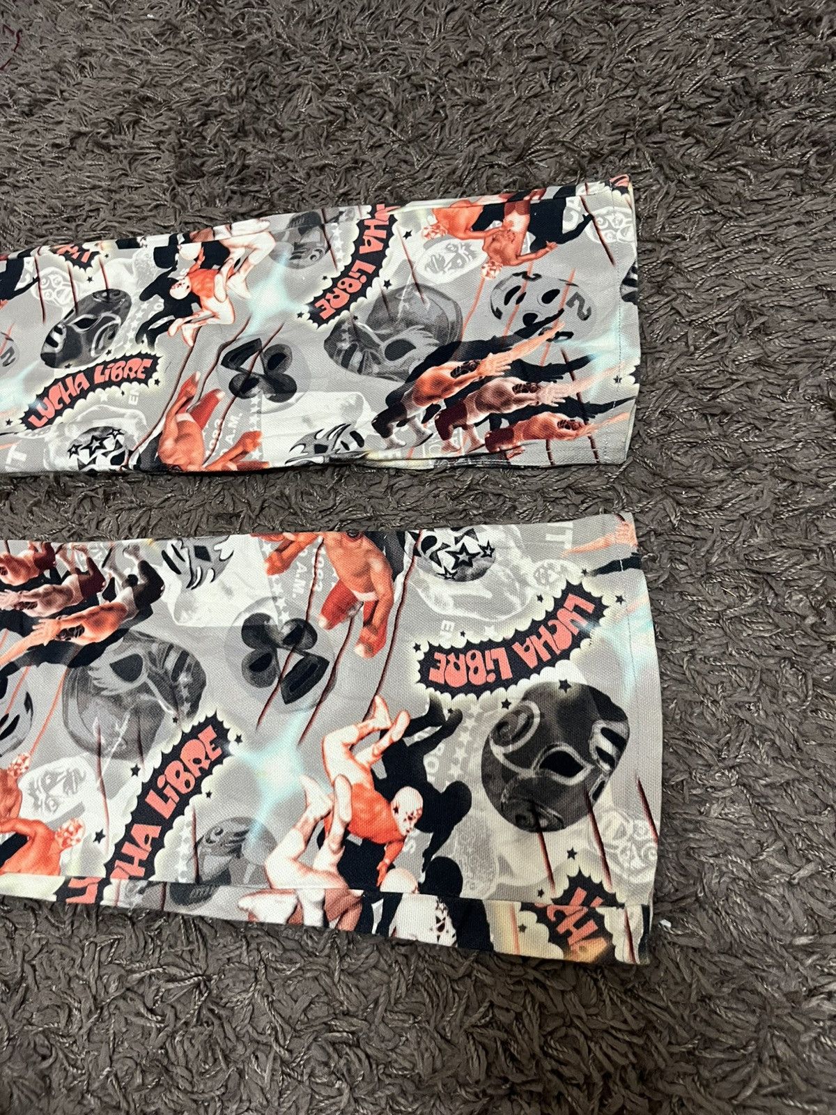 Japanese Brand 1990s Casoppi wrestling lucha libre allover printed #F2 Size US 29 - 8 Thumbnail
