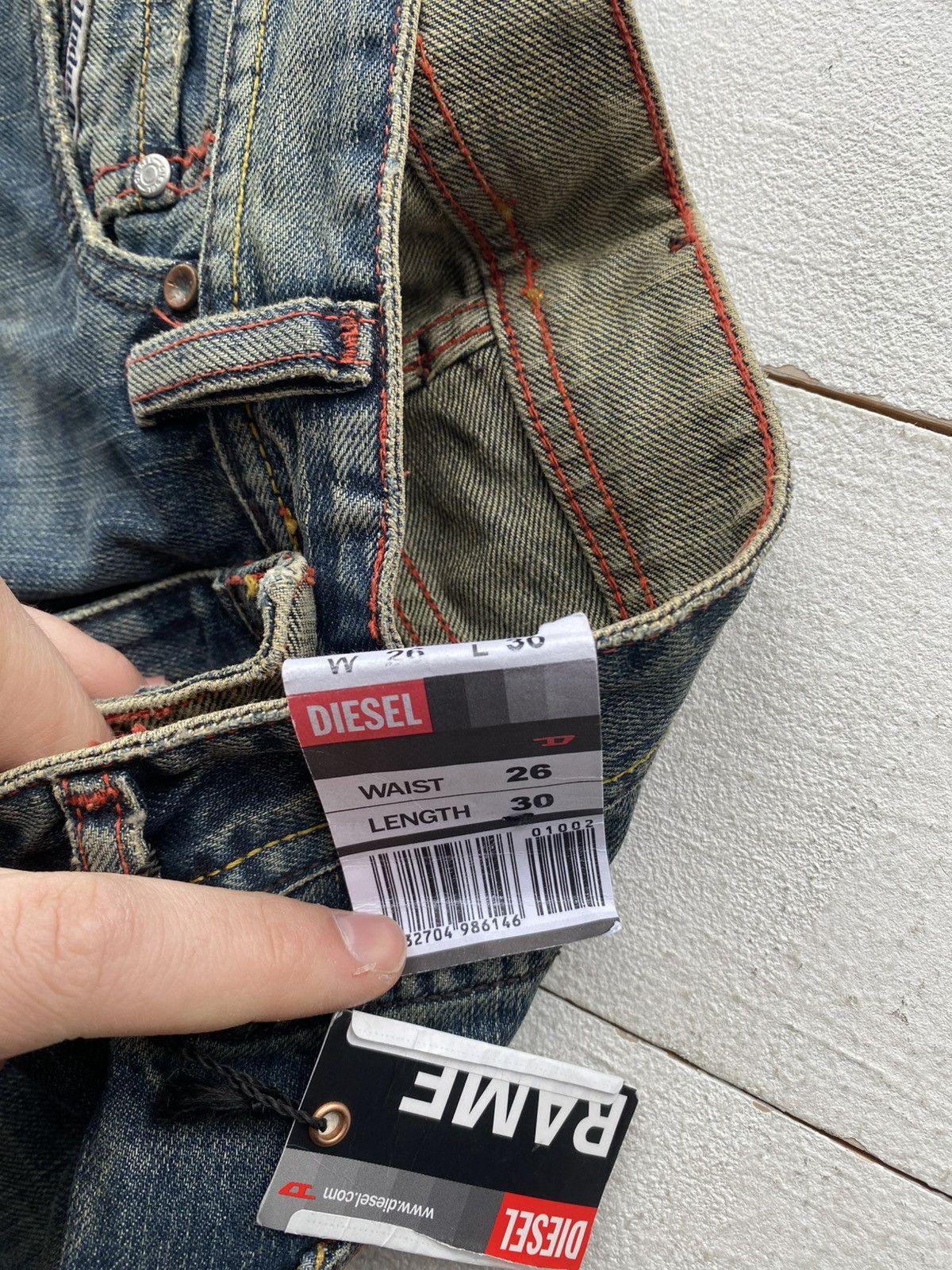 Diesel NWT 90s Luxury Diesel Rame Bootcut Jeans Made in Italy W26 Size 26" / US 2 / IT 38 - 8 Thumbnail