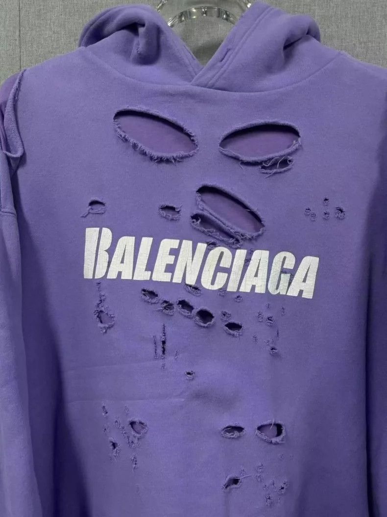 Balenciaga Balenciaga Purple Sabotage Hoodie Size US XS / EU 42 / 0 - 3 Thumbnail