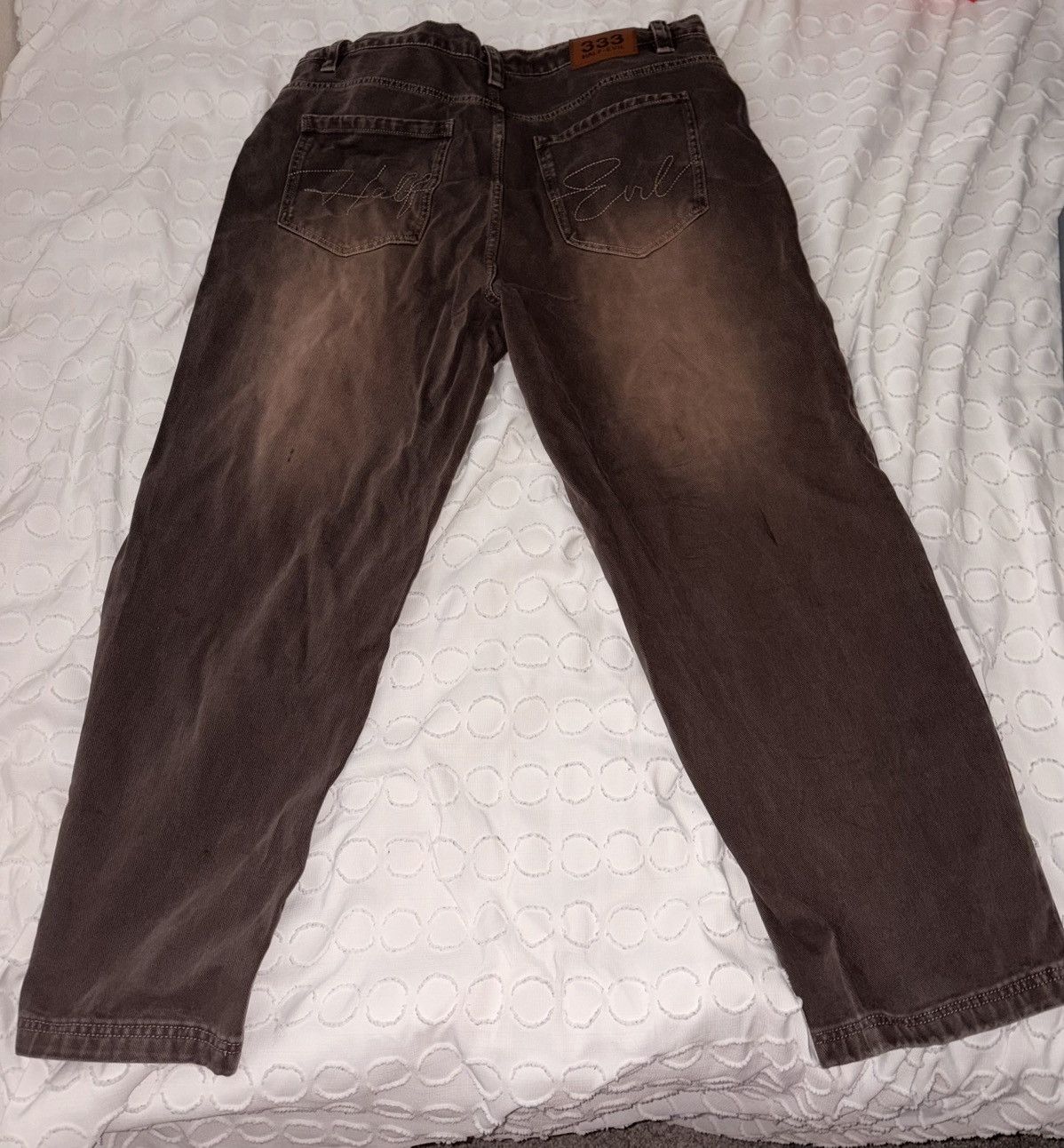 Half Evil HALF EVIL- BROWN WASHED CARPENTER DENIM Size US 40 / EU 56 - 2 Thumbnail