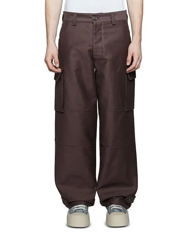 Marni o1w1db11125 Relaxed Fit Cargo Pants in Brown Size US 34 / EU 50 - 3 Thumbnail