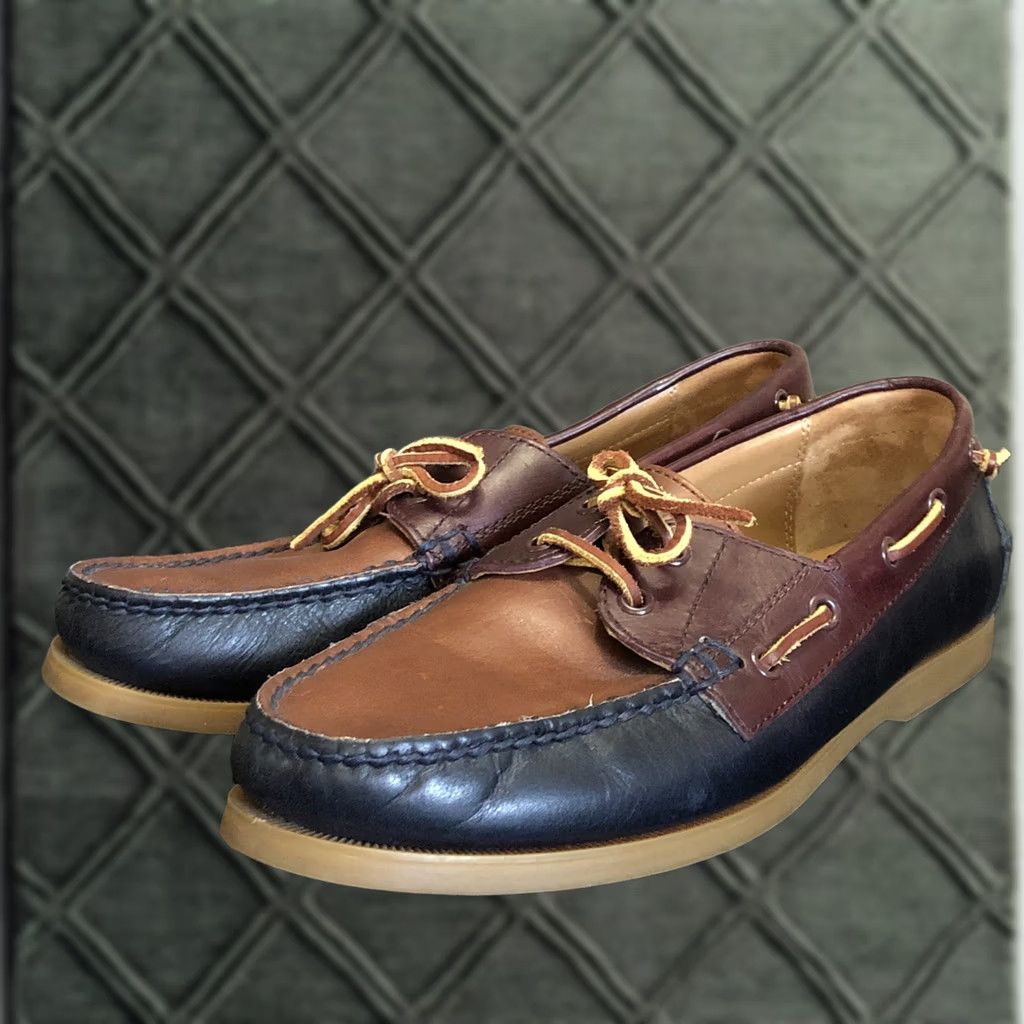 Polo Ralph Lauren Polo Ralph Lauren Mens Boat Shoes Merton Leather Brown Blue Size 9D Size US M / EU 48-50 / 2 - 1 Thumbnail