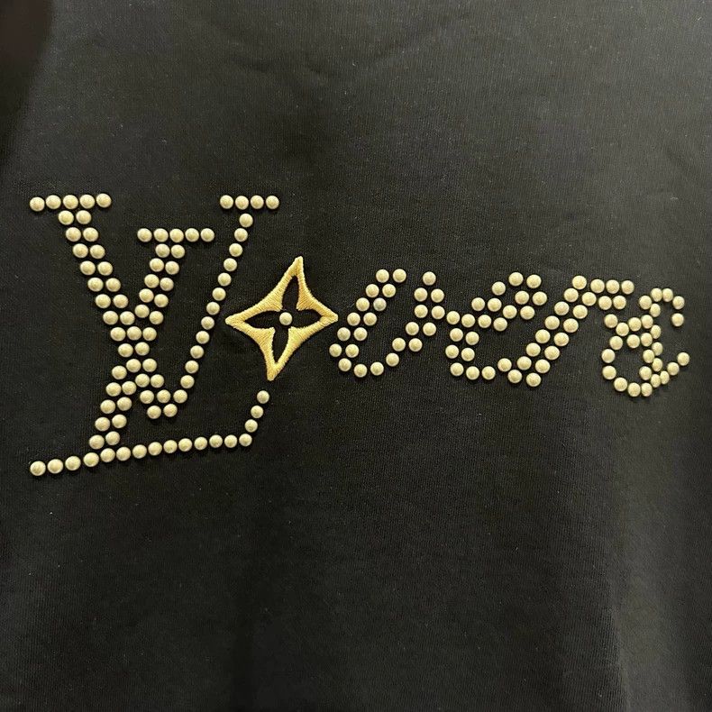 Louis Vuitton Louis Vuitton Black Studded Letter sweatshirt 2505-Nextarro Size US XXL / EU 58 / 5 - 5 Thumbnail