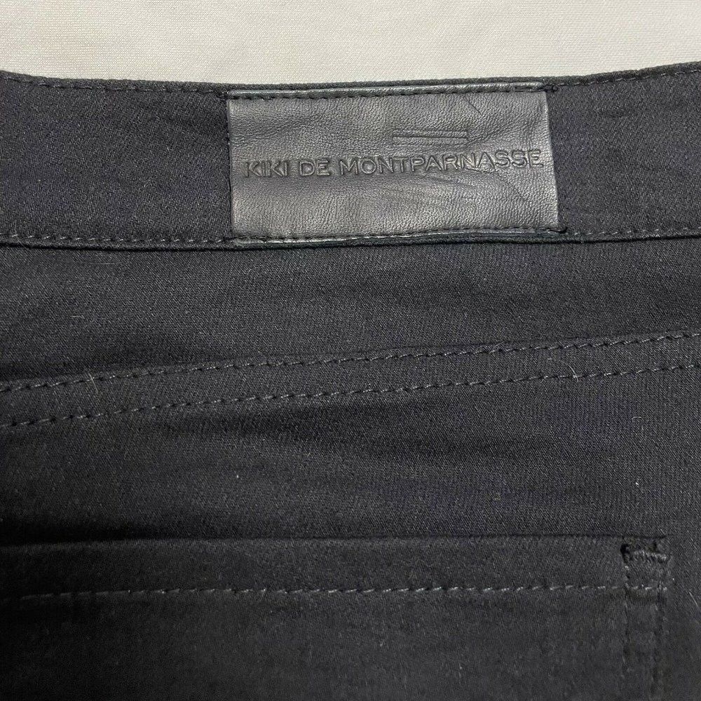 KIKI DE MONTPARNASSE New Kiki de Montparnasse Slim Fit Black Straight Leg Jeans Size 30" / US 8 / IT 44 - 6 Thumbnail