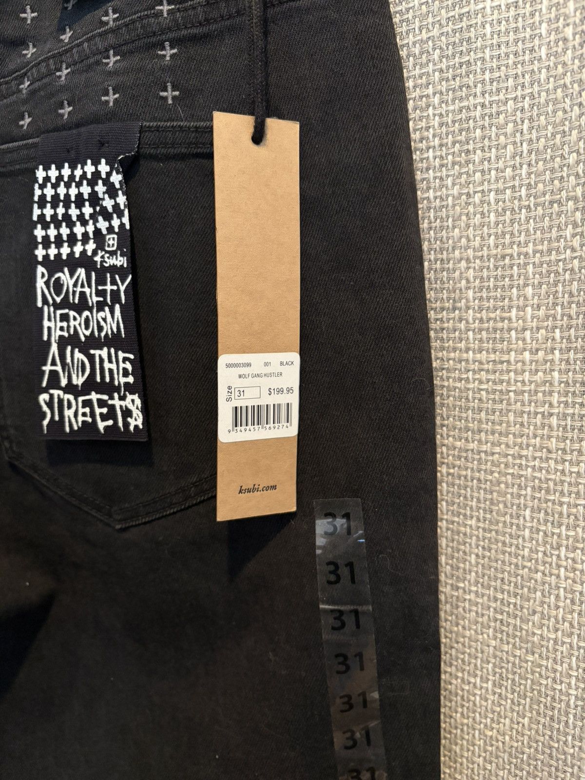 Ksubi Ksubi Wolfgang Hustler Black Slim Fit Denim Jeans New Size US 31 - 4 Thumbnail