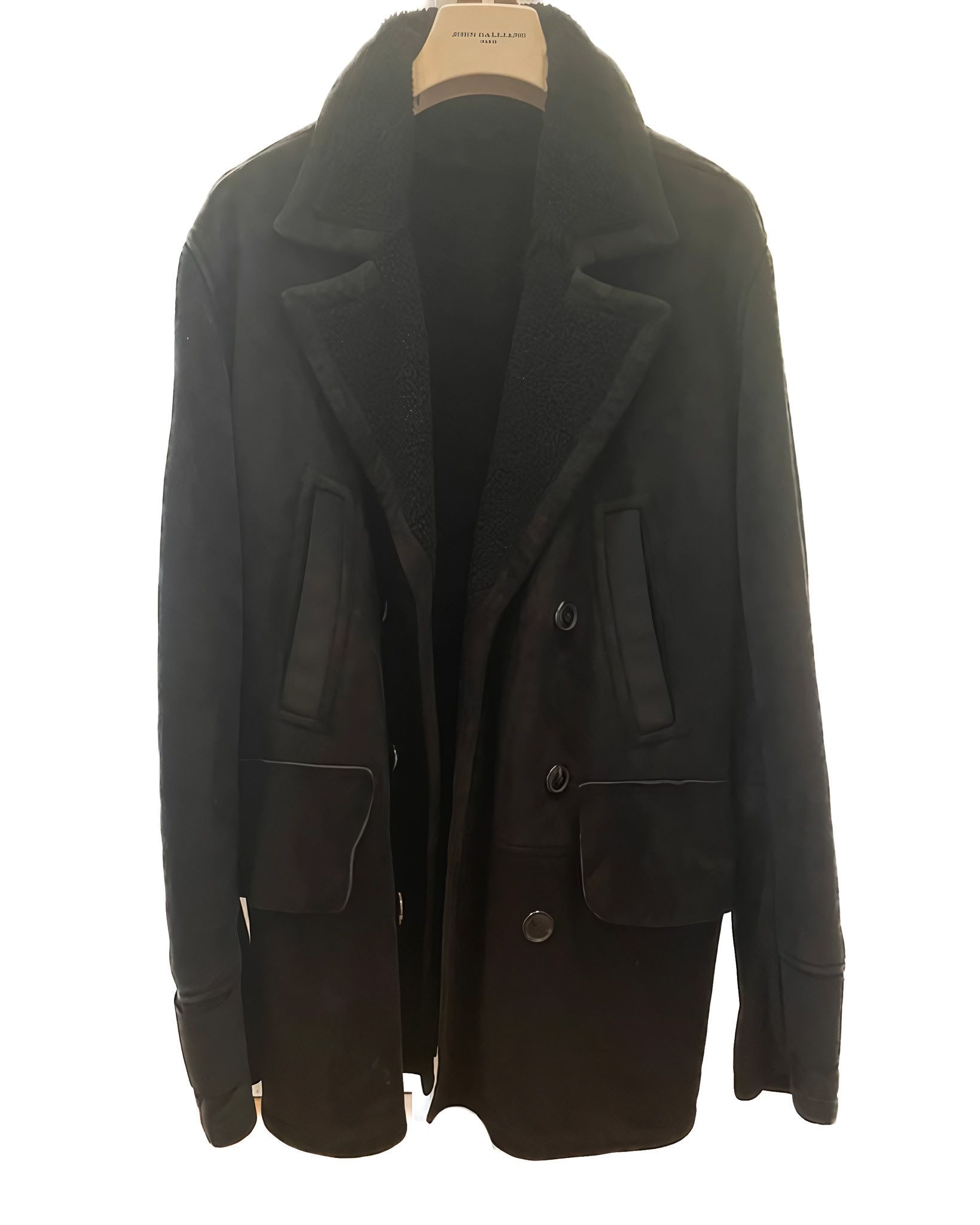 John Galliano SUEDE LEATHER SHEARLING COAT Size US M / EU 48-50 / 2 - 2 Thumbnail