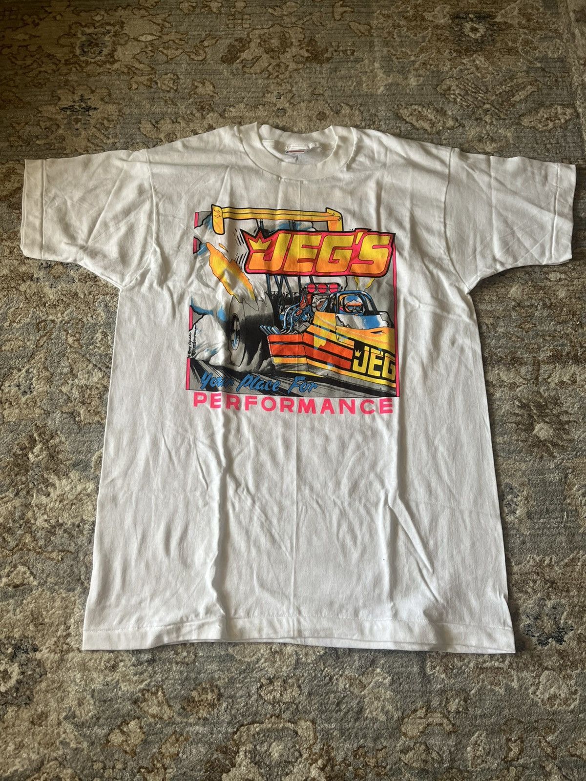 Fruit Of The Loom PRE 90’s RARE JEGS RACING MIUSA NEON SINGLE STITCH SHIRT L Size US L / EU 52-54 / 3 - 1 Thumbnail
