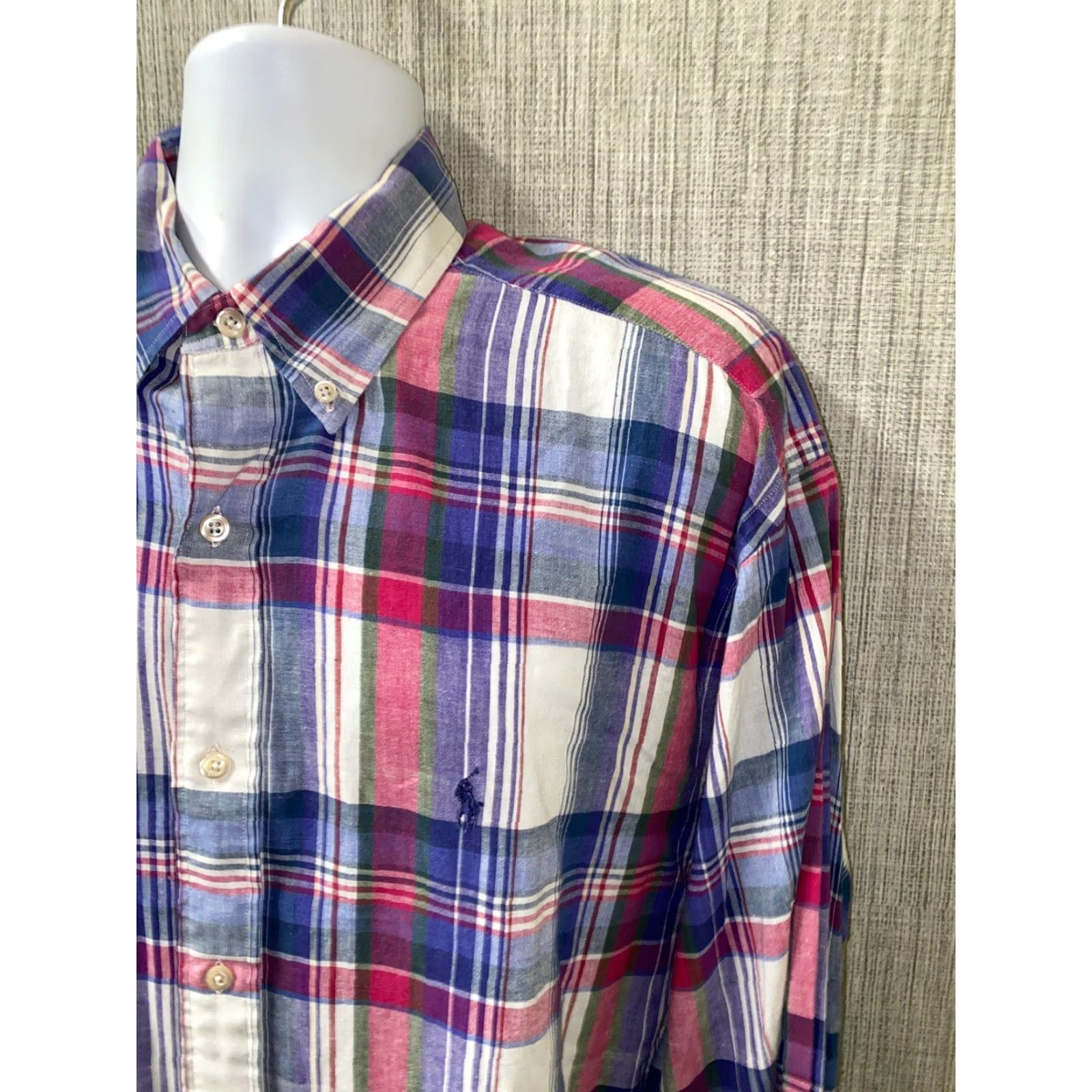 Ralph Lauren Ralph Lauren Blaire Shirt Plaid Long Sleeve Button-Up XL Mens Multicolor Size US XL / EU 56 / 4 - 2 Thumbnail