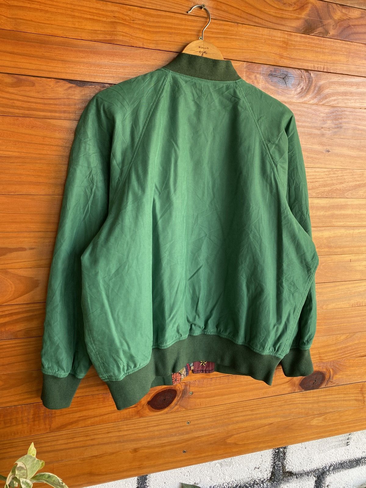 Japanese Brand Vintage Japanese Reversible Bomber Green Flight Jacket Size US L / EU 52-54 / 3 - 21 Thumbnail