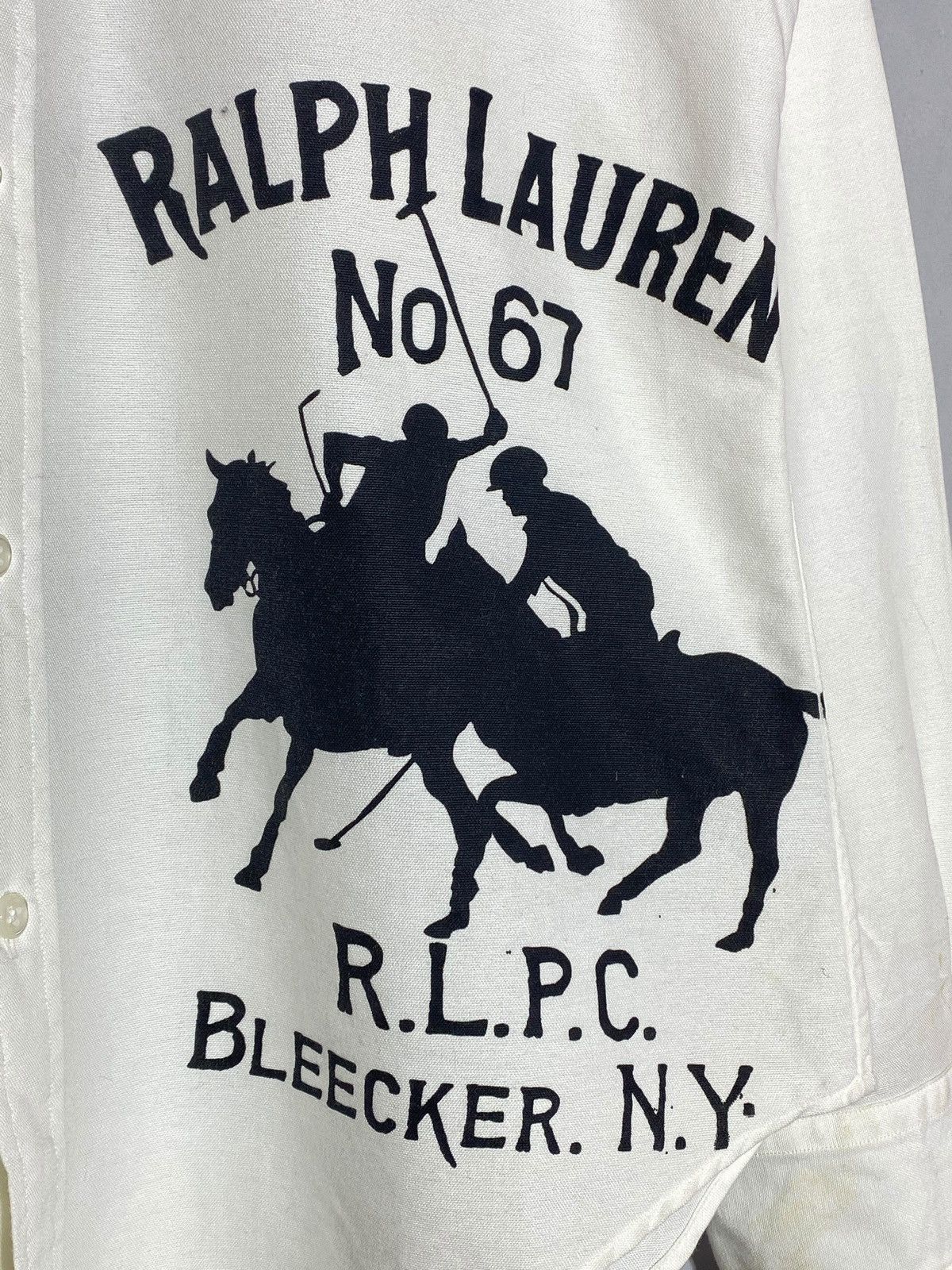 Polo Ralph Lauren VTG Ralph Lauren Bleecker Big Double Pony Crest Shirt Size XL / US 12-14 / IT 48-50 - 5 Thumbnail