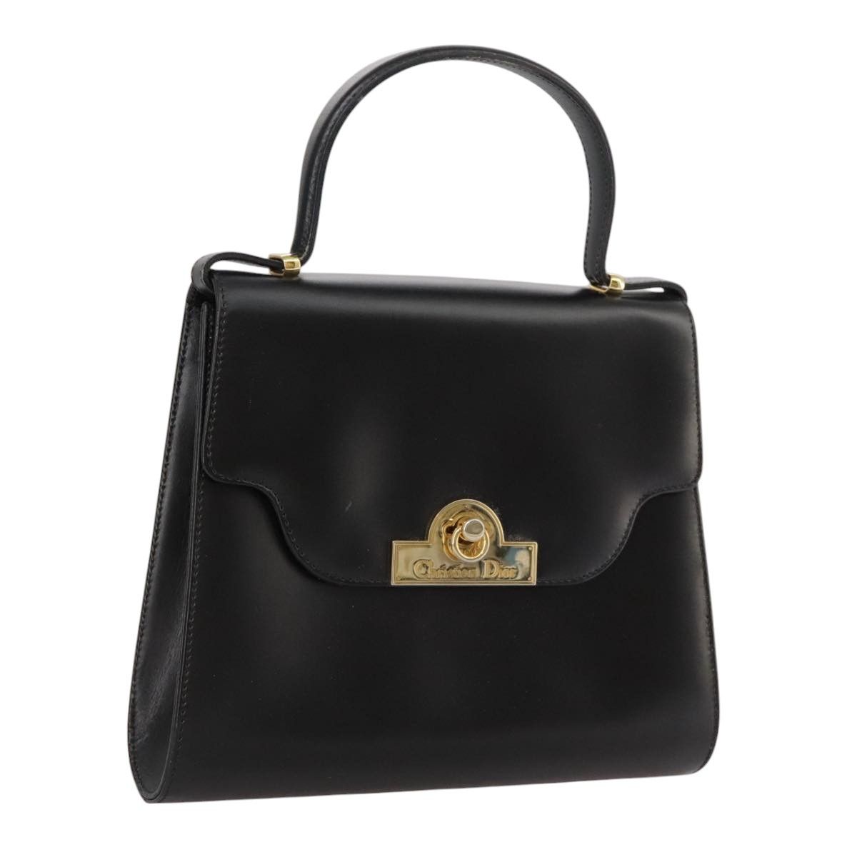 Dior -- Black Leather Handbag (Pre-Owned) Size ONE SIZE - 1 Thumbnail