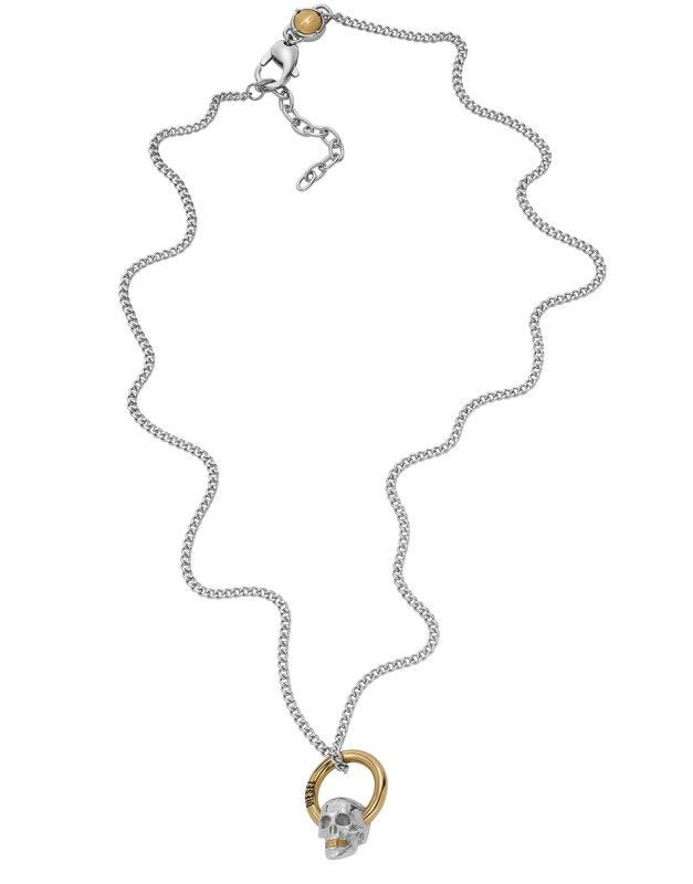 Diesel !DS! SS23 Diesel Skull Silver Necklace Size ONE SIZE - 1 Thumbnail
