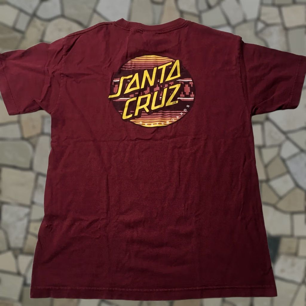 Vintage Vintage Santa Cruz Tee Size Medium burgundy Y2K Skate Surf Size US M / EU 48-50 / 2 - 1 Thumbnail