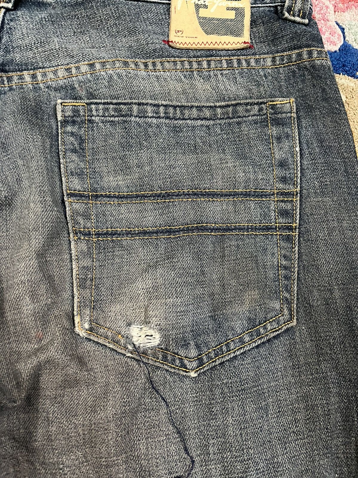 Phat Farm Vintage Phat Farm Baggy Mudwash Denim Size US 35 - 10 Thumbnail