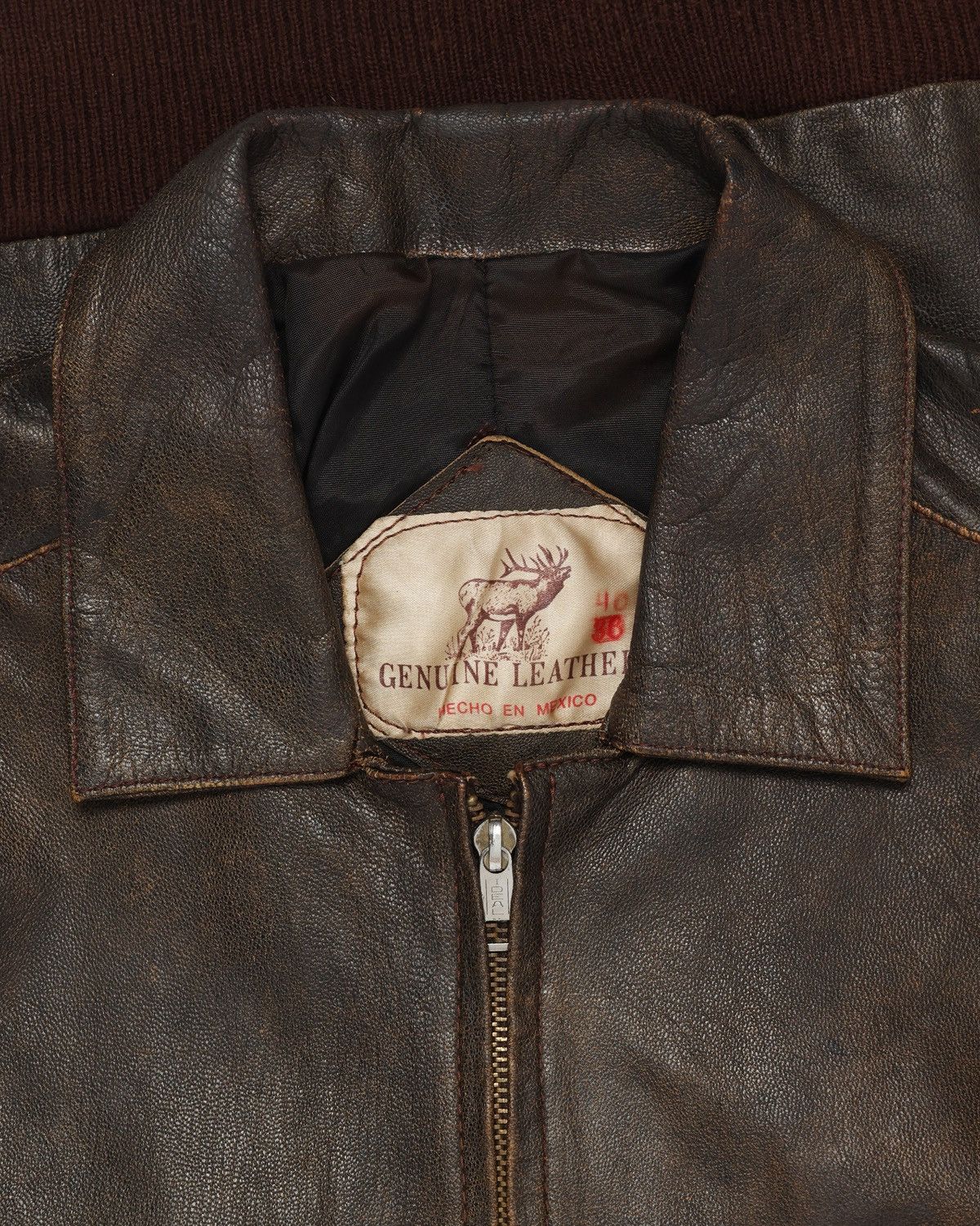 Vintage Genuine Leather A-2 Style Jacket – Distressed Browne Size US M / EU 48-50 / 2 - 3 Thumbnail