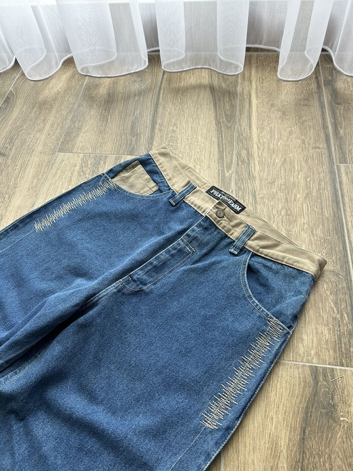 Phat Farm × Vintage Vintage Phat Farm big logo Rap baggy jeans mens Size US 34 / EU 50 - 2 Thumbnail
