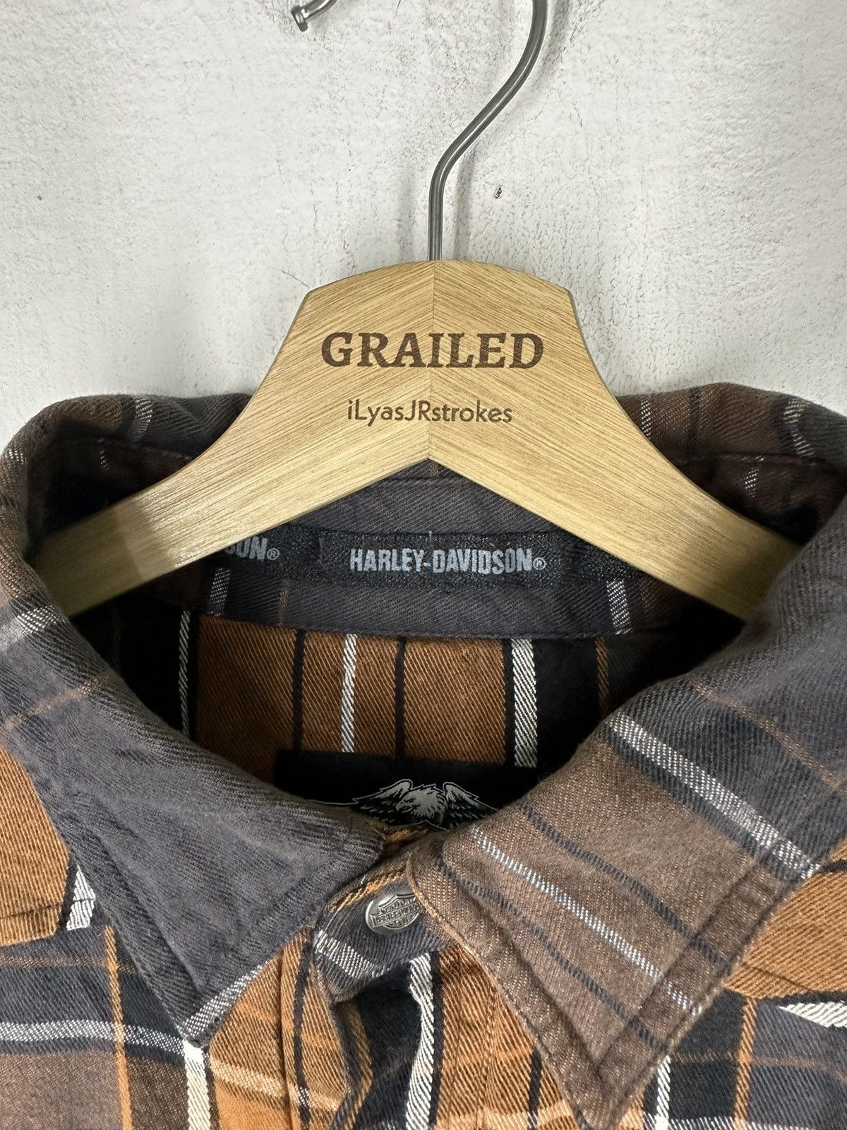Harley Davidson Vintage HD Plaid Sherpa Lined Thick Heavy Flannel Jacket Size US L / EU 52-54 / 3 - 18 Thumbnail